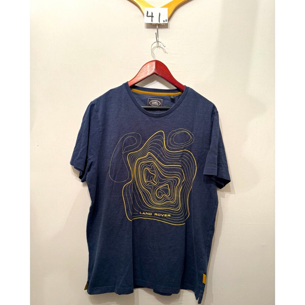Land Rover Graphic Logo T-Shirt Men’s L Blue Crew Neck Short Sleeve Tee